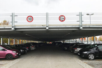 Temporäres Preflex Parkhaus in Stuttgart