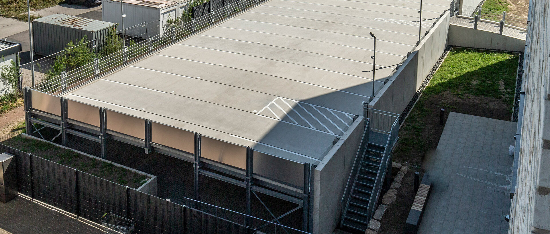 C + P Referenzen | Preflex Parkhaus für einen Hotelneubau