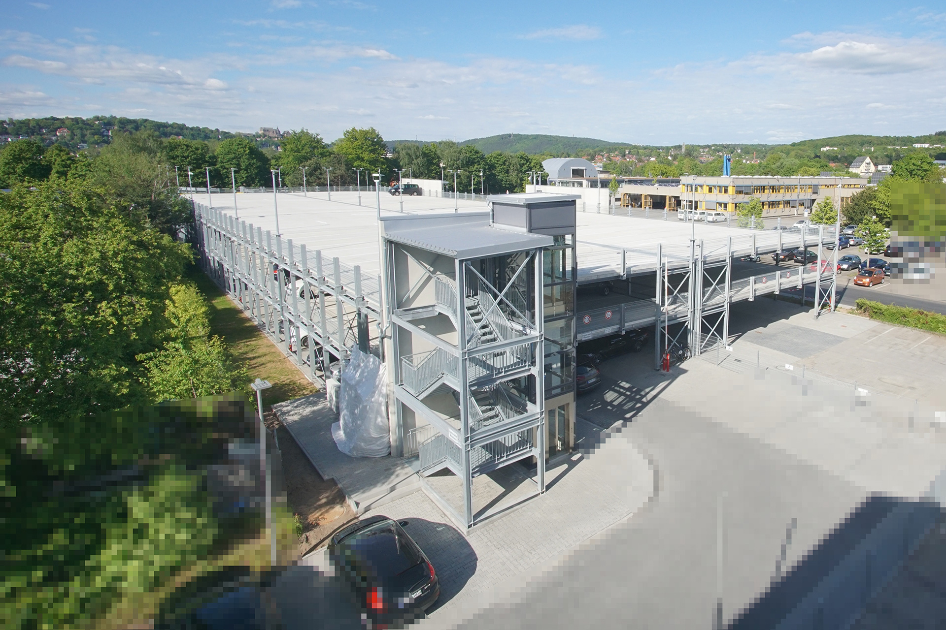 C + P Referenzen | Preflex® Parkhaus in Marburg Süd