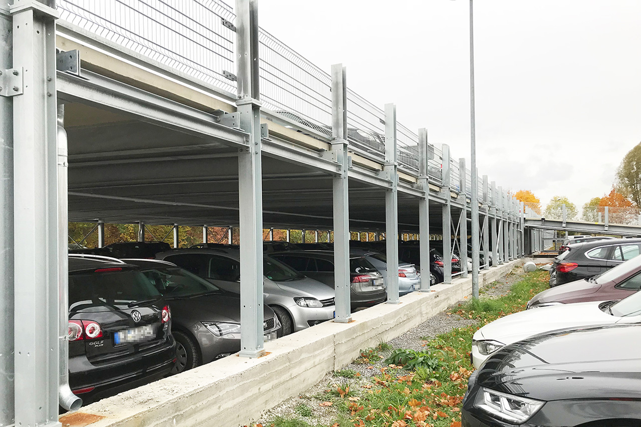 C + P Referenzen | Temporäres Preflex® Parkhaus
