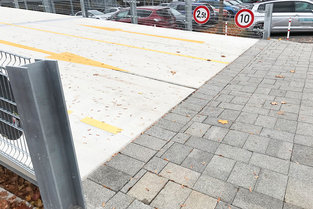 C + P Referenzen | Temporäres Preflex® Parkhaus