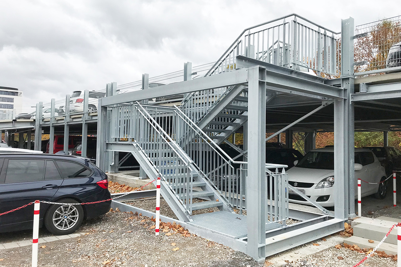 C + P Referenzen | Temporäres Preflex® Parkhaus
