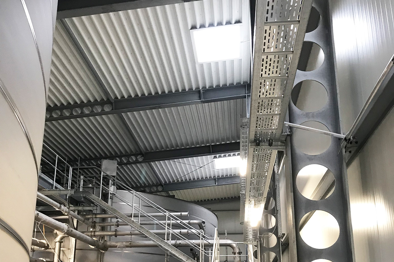 C + P Referenzen | Stahlhalle für Wasserwerk